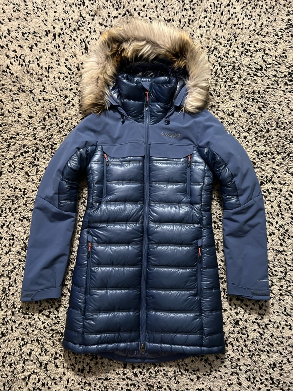 Columbia Titanium Heatzone 1000 TurboDown Long Hooded Parka Jacket Women’s XS